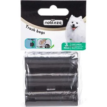 sáček na exkrement Sáčky na exkrementy Nobleza 3 rolky - černé (3x15ks)