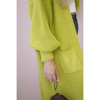 Dámský svetr Svetr dlouhý kardigan pistácie UNI