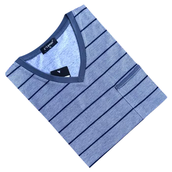 Pánská noční košile Pánská bavlněná noční košile C-lemon - AL3365-V Barva: Tyrkysová, Velikost: 4XL