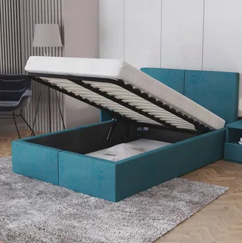 Postel Čalouněná jednolůžková postel FDM 120x200, odstíny modré
