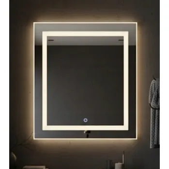 Zrcadlo Zrcadlo LED La Luna | Dotykový spínač 80×60 cm Studená bílá 6000K | Vyrobeno v PL