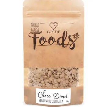 Goodie Choco Drops bílá čokoláda vegan 150 g