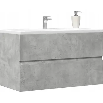 Koupelnový nábytek Závěsná koupelnová skříňka, šedá betonu, 80x38,5x45 cm