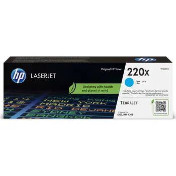 Tiskárna HP 220X Cyan Original LaserJet Toner Cartridge (5,500 pages)