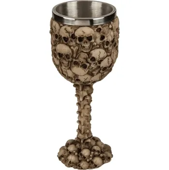 Sklenice LEBKA NA VÍNO SKLENIČKA SKLENICE NA LEBKA S LEBKOU