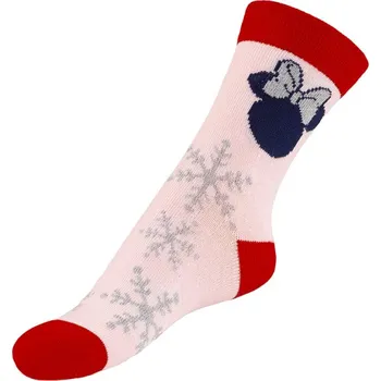 Dámské ponožky Bellatex Ponožky dětské Minnie 2 Stříbrná,Růžová,Červená, rozměr 27-30