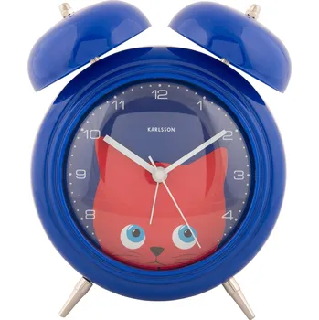 Budík Karlsson, Budík Peekaboo Cat, tmavě modrý - Formadore