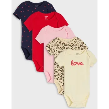 Sinsay - Sada 5&nbsp;kusů bavlněných body - bílá - 519GK-00X - 519GK-00X-56