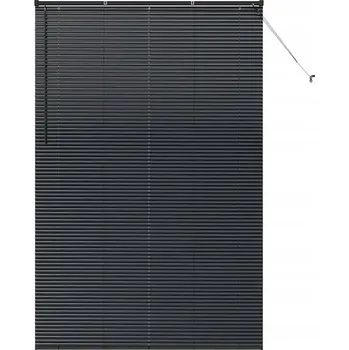 Žaluzie Okenní žaluzie se závěsy Černá Hliník