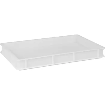 Plenkovník TECHNICA [Sada] Nádoba na těsto na pizzu 600x400x70 mm + Víko na nádobu na těsto na pizzu 600x400 mm + Špachtle s plastovou rukojetí, 245x100 mm + Černá, perforovaná eloxovaná hliníková lopata na pizzu s hliníkovou rukojetí, čtvercová, 355x