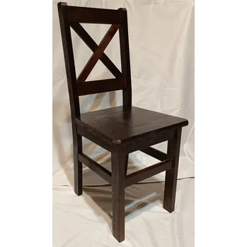 Jídelní židle DŘEVĚNÁ ŽIDLE, barva borovice, křížek DX