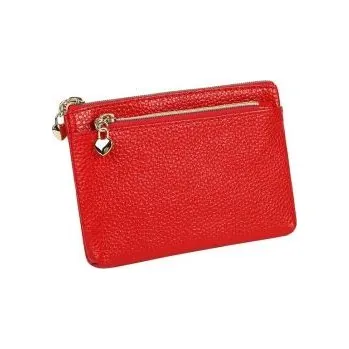Peněženka Dámská kožená peněženka peněženka na mince - červená B07MW4RPZP