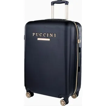 PUCCINI Kvalitní luxusní cestovní kufry černé 33113 Los Angeles 120 l ABS8017A 1