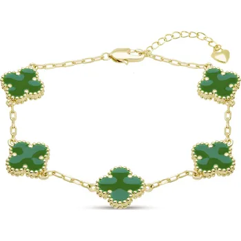 Náramek SOFIA 3133 Náramek zelené kytky Ellami