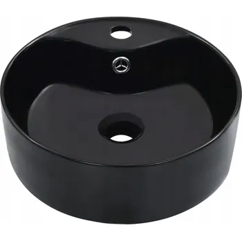 Umyvadlo na desku kulaté VidaXL 36 cm černé