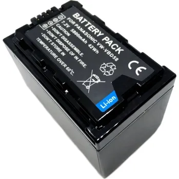TRX baterie Panasonic VW-VBD58 5800mAh Baterie, pro videokameru, 5800mAh, 7,2/7,4V, Li-Ion, kompatibilní s Panasonic VW-VBD58 TRX-VBD58