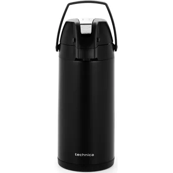 Varná konvice TECHNICA Stolní termoska 5 l s pumpičkou a držadlem, černá | TECHNICA, Black Series