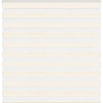 vidaXL Zebra roleta 150x150cm šířka látky 145,9cm polyester [4014765] Barva: Mramorově béžová