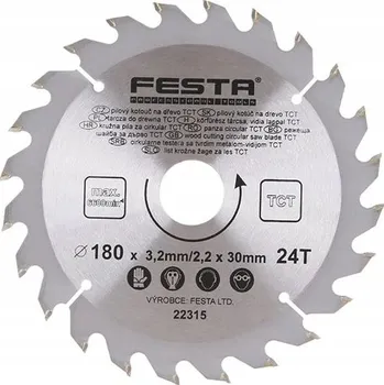 Příslušenství k pile Pilový List MAT. SK 180 / 2,8 / 30 z24 FESTA