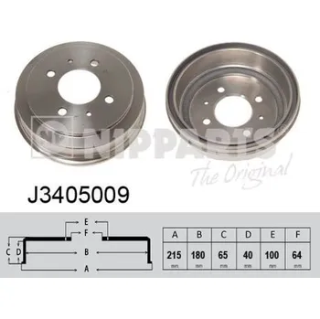 Brzdový buben Brzdový buben NIPPARTS J3405009