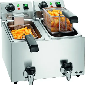 fritéza BARTSCHER Fritéza s vypouštěcím ventilem 2x 4 l, 4 kW, 400x530x340 mm | BARTSCHER, Snack II Plus