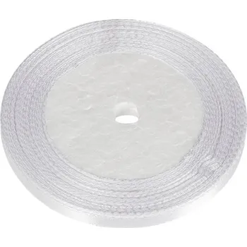 Stuha Bellatex Stuha saténová 6 mm/ 22,5 m Bílá