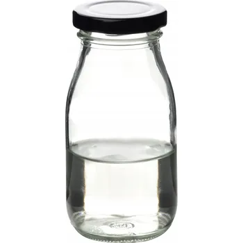 Láhev Skleněná láhev HOLLIE CLEAR 200 Ml se šroubovacím uzávěrem