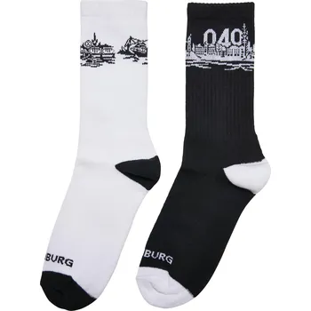 Pánské oblečení Ponožky Major City 040 2-Pack černá/bílá Mister Tee černá 2540848