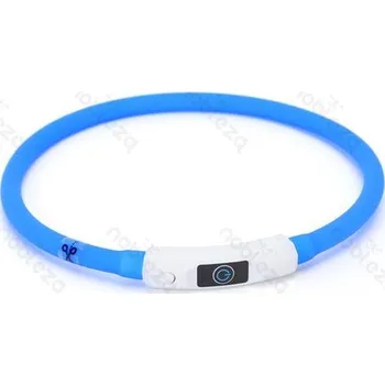 Obojek pro psa LED svítící obojek Nobleza pro psa L-XL 70 cm Barva: Modrá