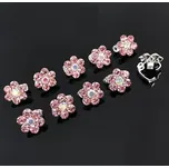 B-TOP Mini sponky do vlasů Krystalový Květ 10 ks Druh barvy: Fialová