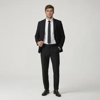 Pánské kalhoty Reserved - Kalhoty chino slim fit - černý - 6704L-99X - 6704L-99X-S