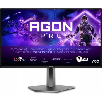 Monitor OLED Monitor AOC AGON PRO AG326UD 31,5" 4K QD-OLED 165 Hz herní