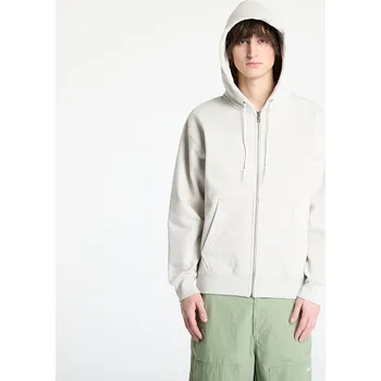 Pánská mikina Mikina Nike Solo Swoosh Men's Full-Zip Hoodie Light Bone/ White XL