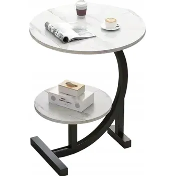 Konferenční stolek Dvojitý konferenční stolek kulatý boční odkládací stolek do obýváku rohový