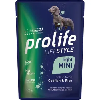 Krmivo pro psa Zoodiaco Prolife Dog Lifestyle Light Mini - Treska s rýží 100g