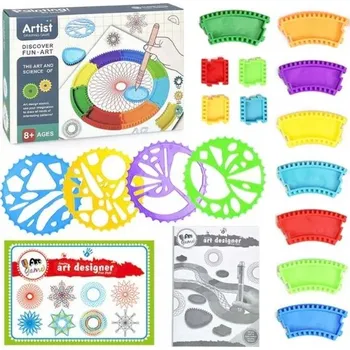 kreativní sada SADA PRO DĚTI NA KRESLENÍ SPIROGRAF KREATIVNÍ VZDĚLÁVACÍ HRAČKA