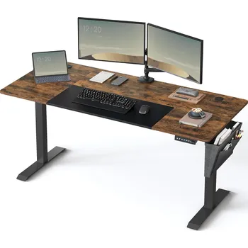 Psací stůl Elektricky nastavitelný psací stůl Vasagle Foral 160 cm hnědo-černý