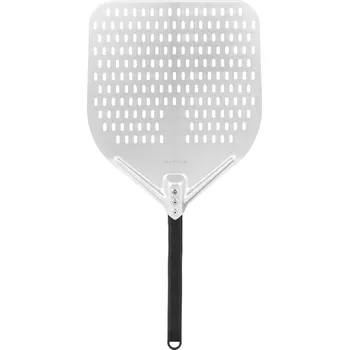 Lopata na pizzu TECHNICA Perforovaná lopata na pizzu z anodového hliníku s hliníkovým úchytem, čtvercová, 355x405x710 mm | TECHNICA, Pizza Line