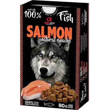 Pamlsek pro psa Alpha Spirit Dog Naturals - Sušený losos 80g