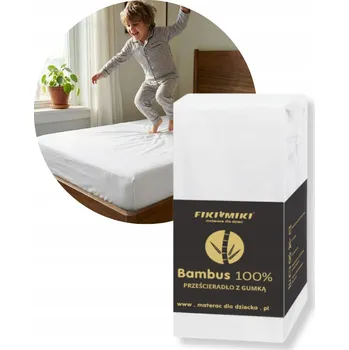 Prostěradlo Prostěradlo BAMBUSOWE s gumou 160x80 a 70 bílé