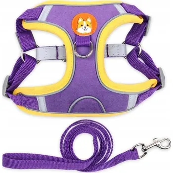 Vodítko pro psa REGULOVATELNÉ RAMENNÍ POPRUHY PRO PSA NEBO KOČKU VODÍTKO 150 CM BEZTLAKOVÉ POHODLNÉ XL