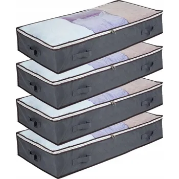 Úložný box 4X ÚLOŽNÝ BOX NA OBLEČENÍ ORGANIZÉR DO SKŘÍNĚ KONTEJNERY 90L
