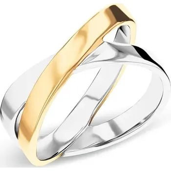 Prsten Calvin Klein Stylový bicolor prsten z oceli Elliptical 35000854 58 mm + 2 měsíce na vrácení zboží