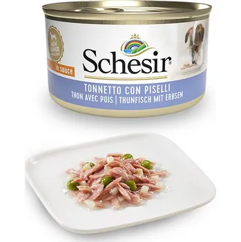 Krmivo pro psa Schesir Dog Adult Petit Cousine - Tuňák a hrášek 85g