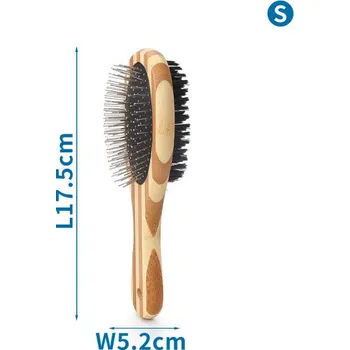 Kartáč pro zvířata Bambusový kartáč na vyčesání srsti Nobleza S 17,5 cm