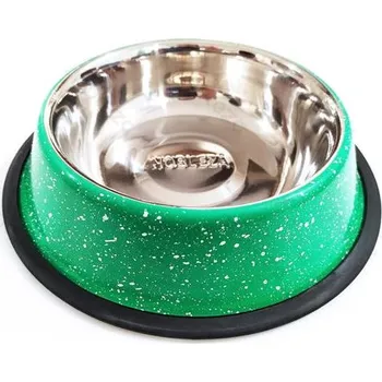 Miska pro psa Nerezová miska Nobleza XS - mramorový design Barva: Zelená