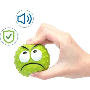Hračka pro psa Vinylový míček pro psa Nobleza Emoticon - 6,3 cm Barva: Zelená