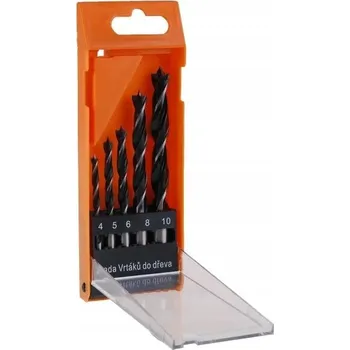 Vrták Nářadí Euro Vrták do dřeva, SADA, 4 - 10 mm, 5 ks, plast