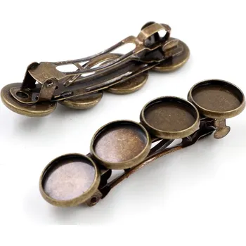 PourArt Lůžko na pryskyřici LS4x12 Spona do vlasů 12mm Bronze 5ks