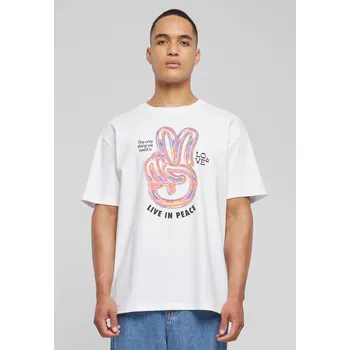 Pánské oblečení Live in Peace Oversize Tee bílé Mister Tee bílá 2854324